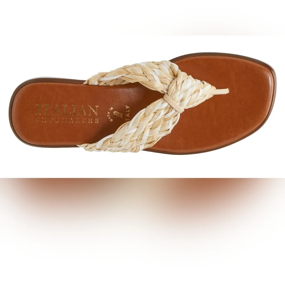 Italian Shoemakers Women's Nory White/Beige Sandals Size 11